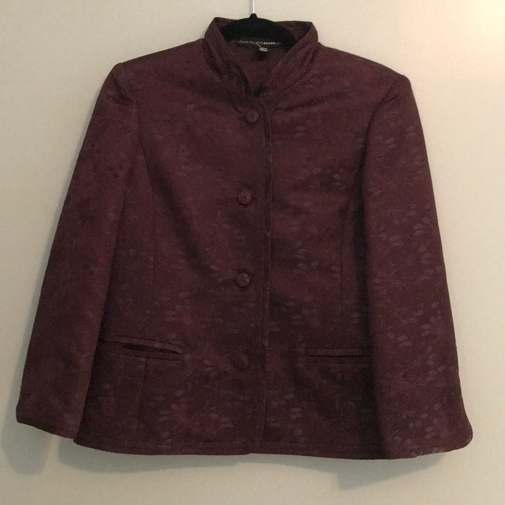 Linda Allard Ellen Tracy Brocade Blazer Sz.6